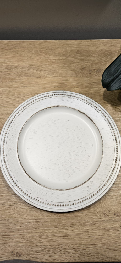 36 Round Beige Charger Plates thumbnail