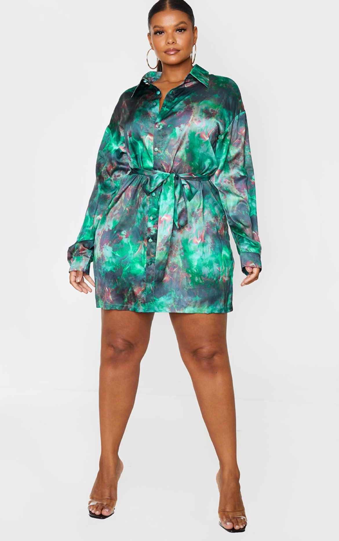Summer Tie Dye Shirt Dress