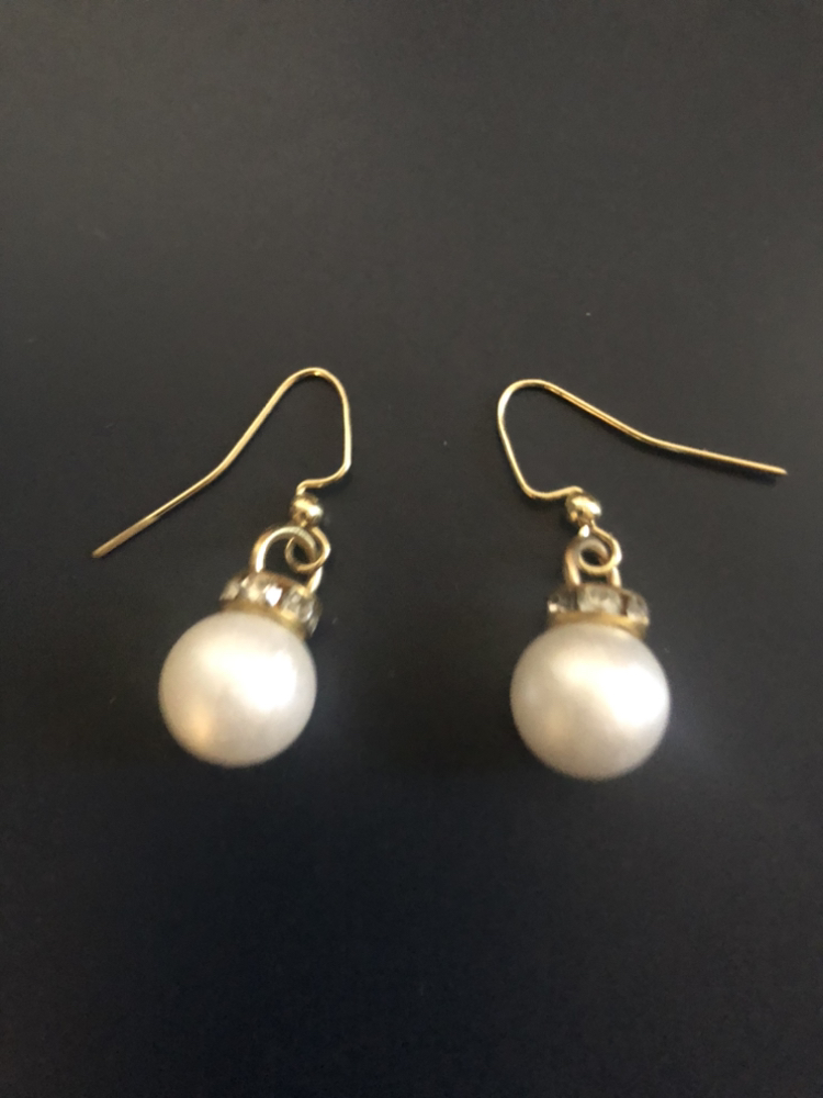 Fake pearl bracelet and earrings - photo 3