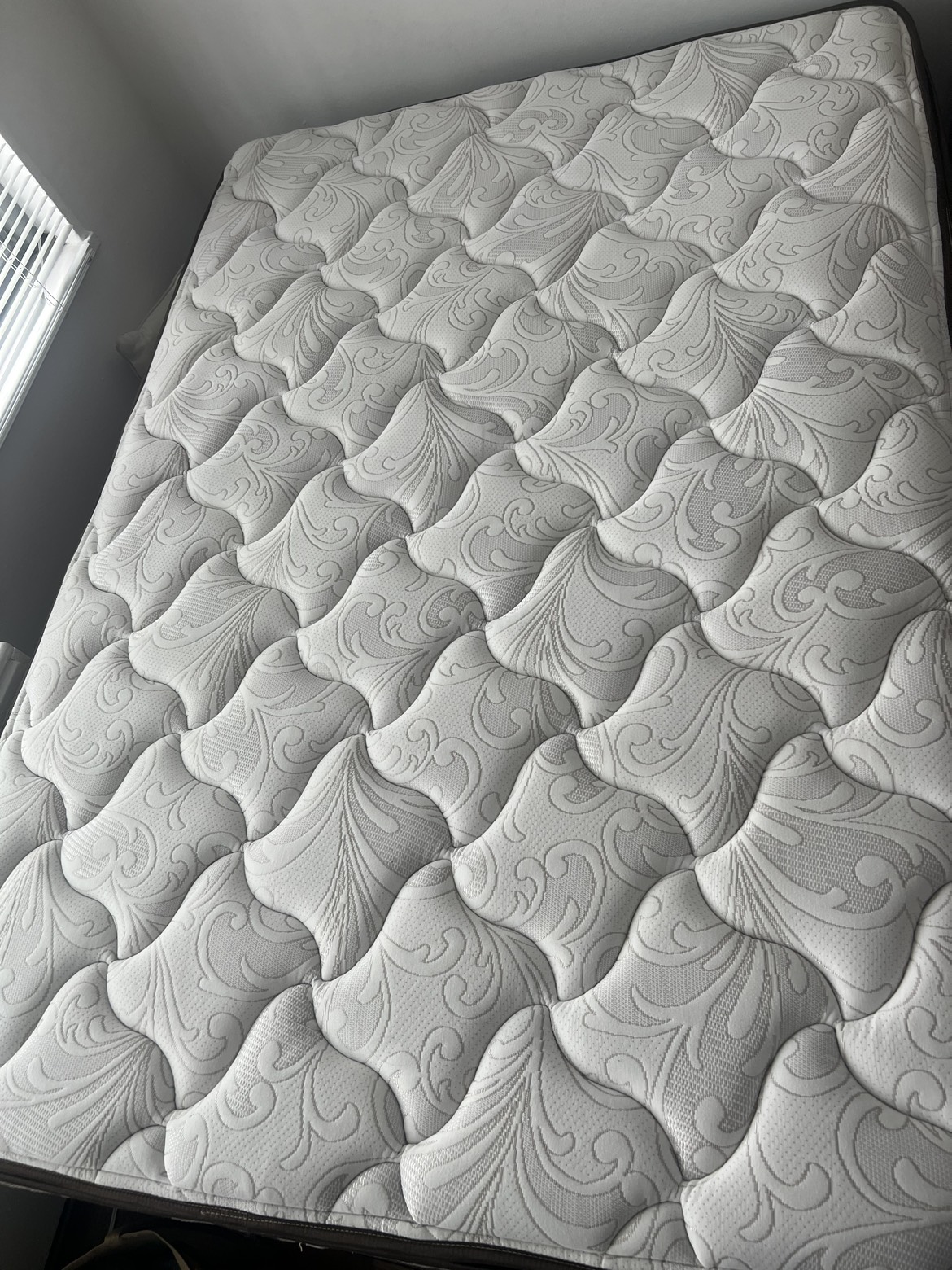 Full mattress, box spring, and bed frame - photo 3