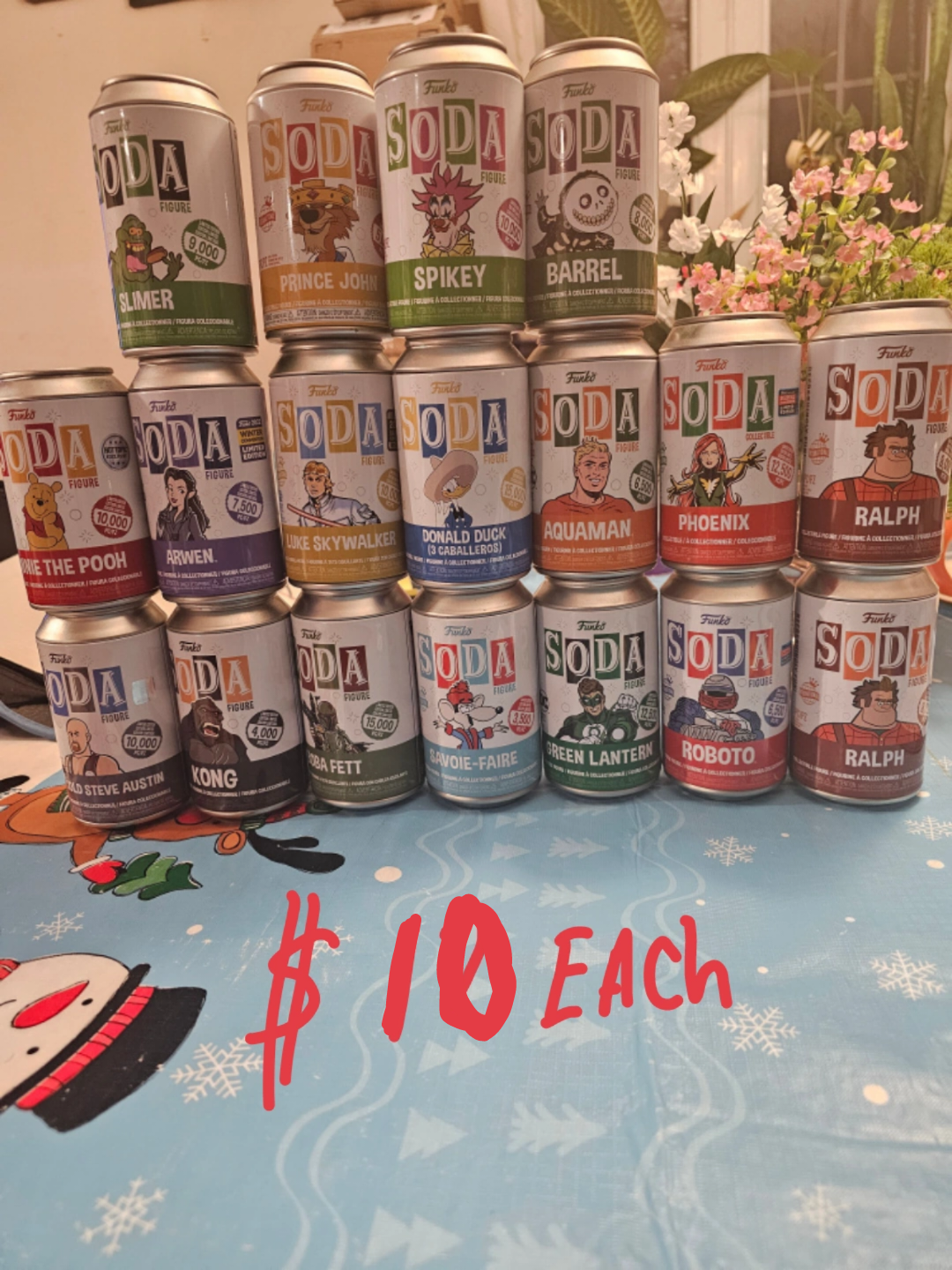 assorted funko sodas $10 each
