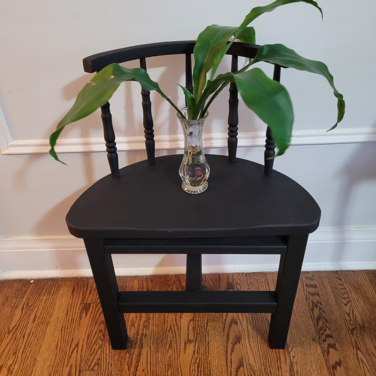 wooden black chair