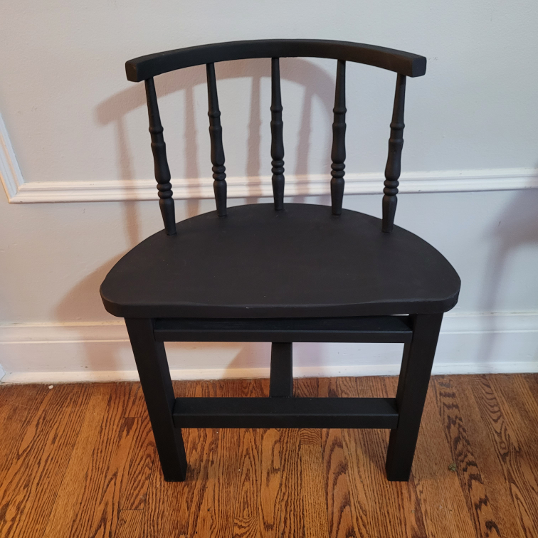 wooden black chair - photo 2