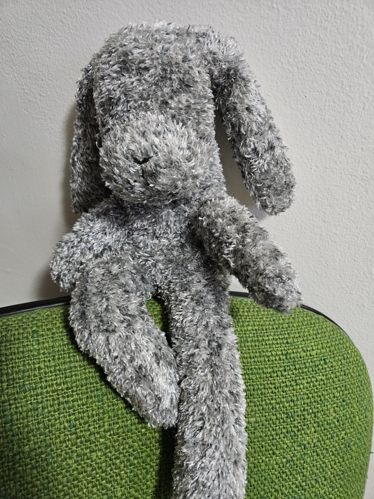 Fuzzy Handmade Grey Bunny thumbnail