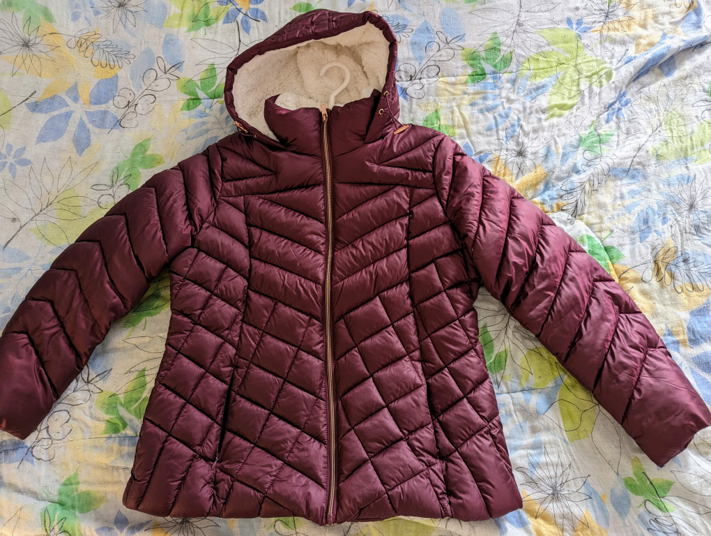 Women's Burgundy Down Jacket