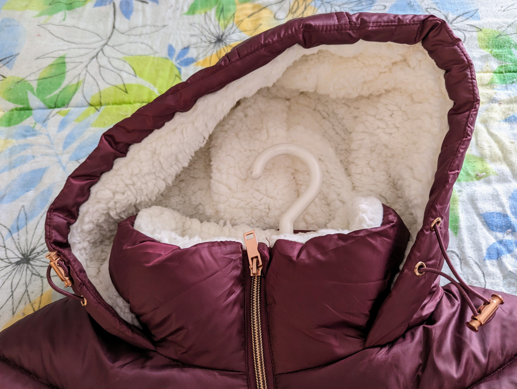Women's Burgundy Down Jacket - photo 2