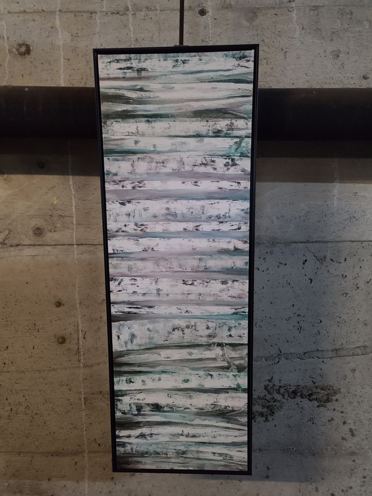 Ikea type artwork in black lightweight frame