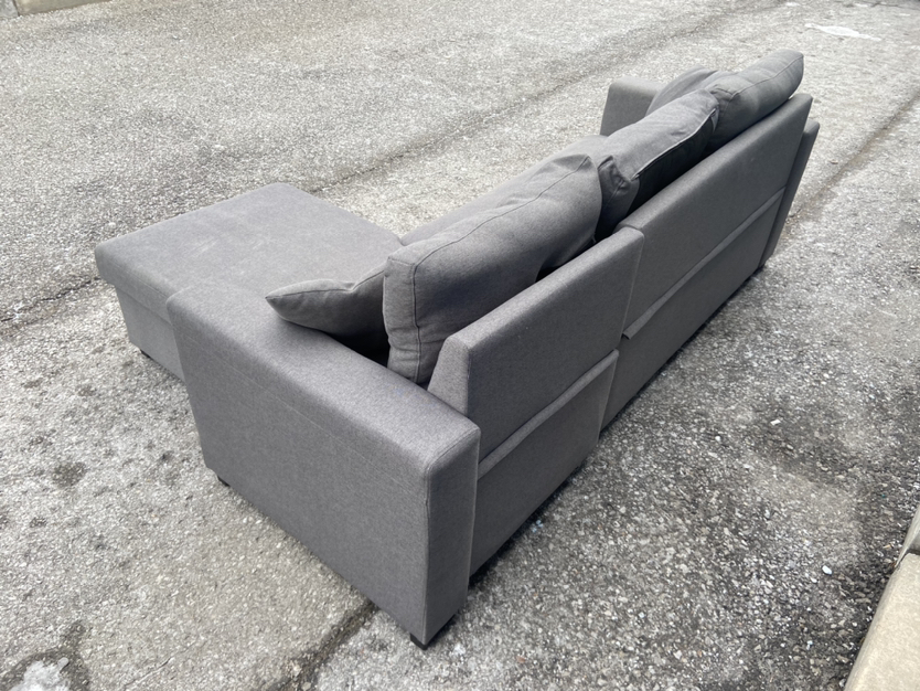 FREE DELIVERY• GREY SECTIONAL COUCH / SOFA w/ BED + STORAGE - photo 5