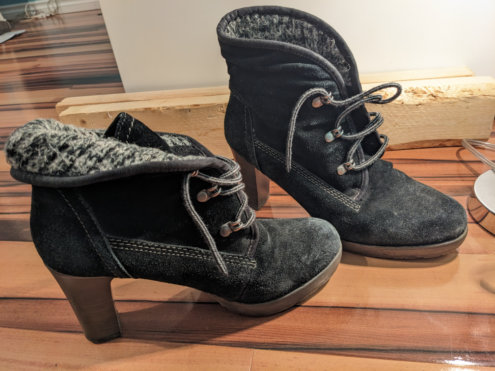 Black suede shoes. size 39 (8.5-9) #freecycle