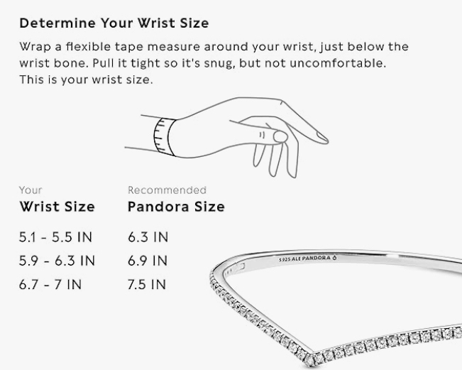 Pandora-Sparkling Wishbone Bangle Bracelet - photo 3