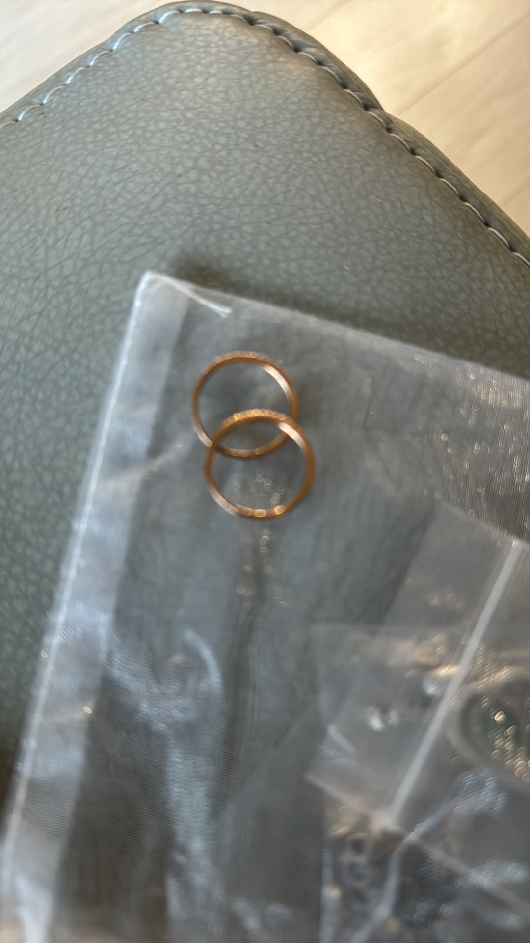 2 rose gold / diamond bands - photo 2