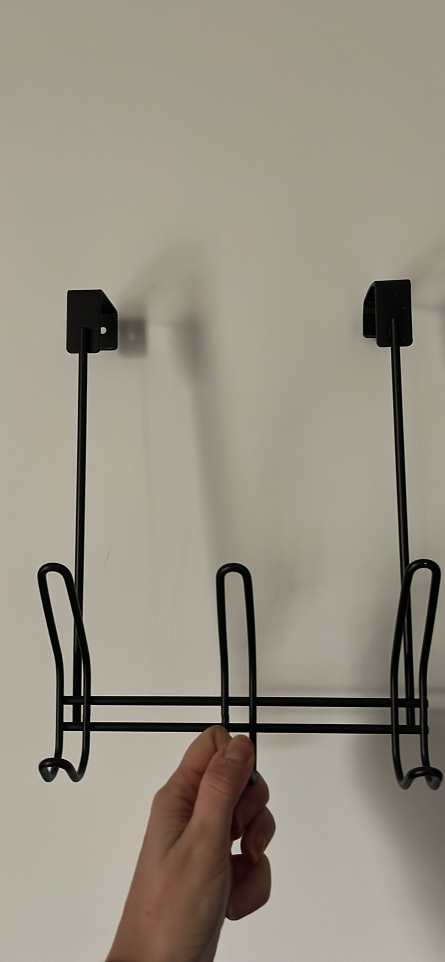 Over The Door Hook, Stainless Steel 3 Hooks, Black - photo 3