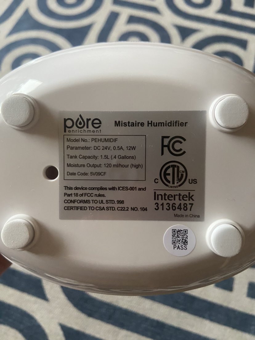 Pore ultra mist humidifier - photo 2