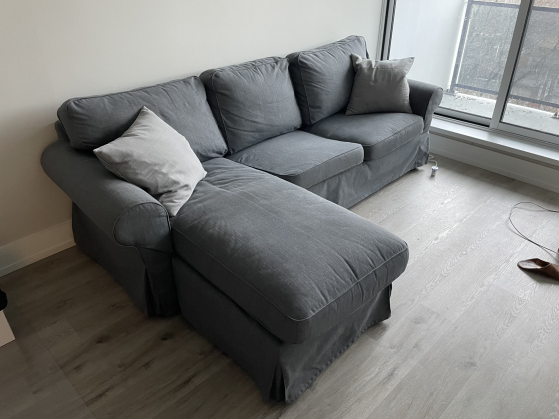 Grey couch, sofa - photo 3