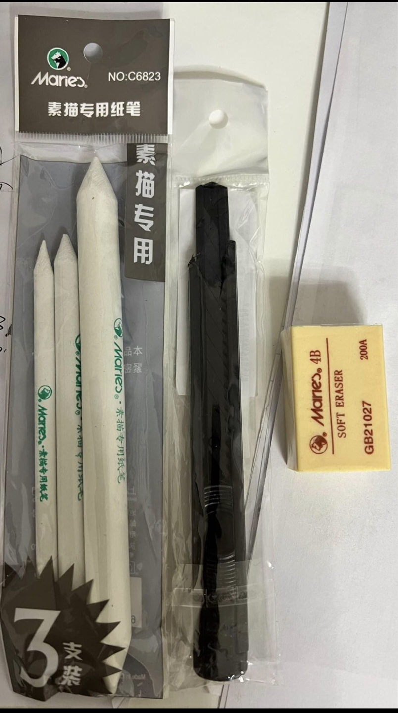 Sketch Pencil set and utility knife image indicator(2)