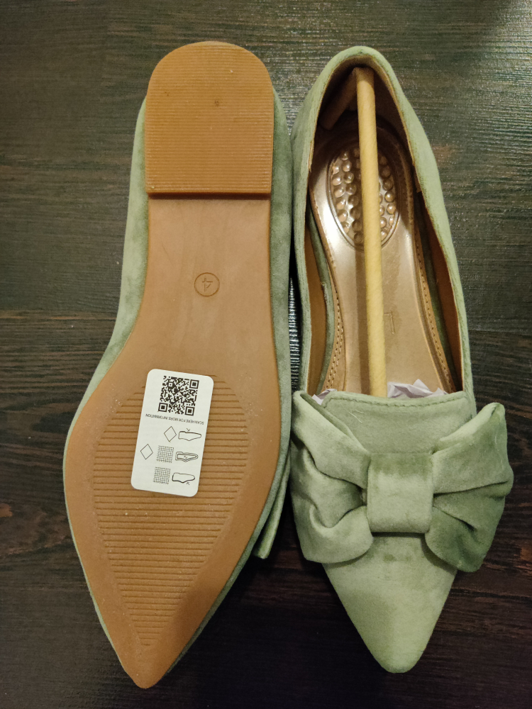 ASOS sage green bowtie flats image indicator(2)