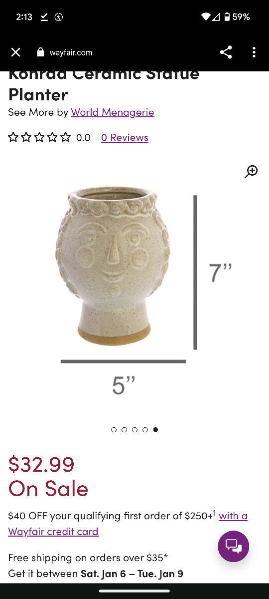 Ceramic statue planters - photo 2