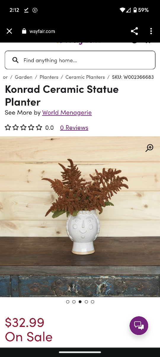 Ceramic statue planters - photo 3