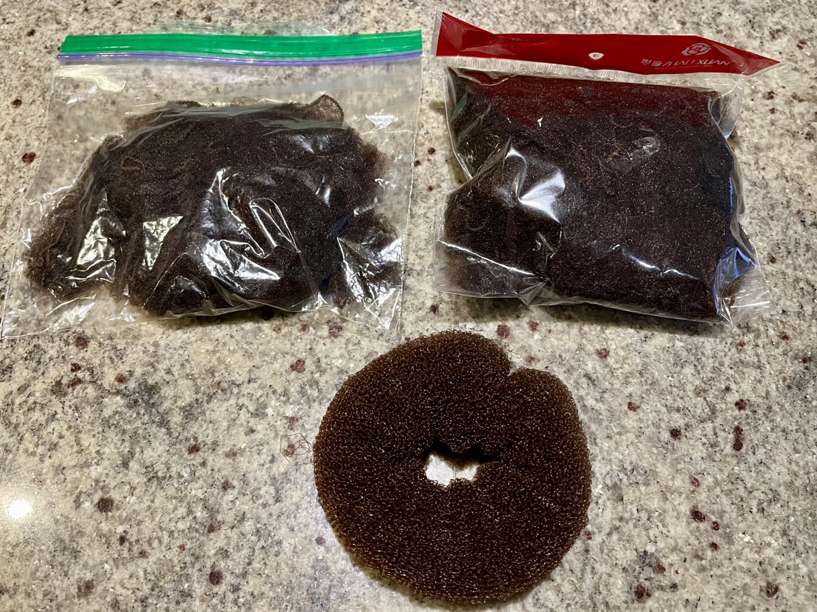 High quality brown hair nets and hair donut thumbnail