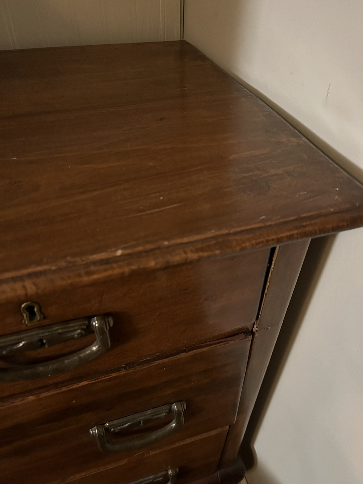 Vintage solid wood chest of drawers image indicator(2)