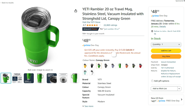 YETI 20oz Rambler image indicator(4)