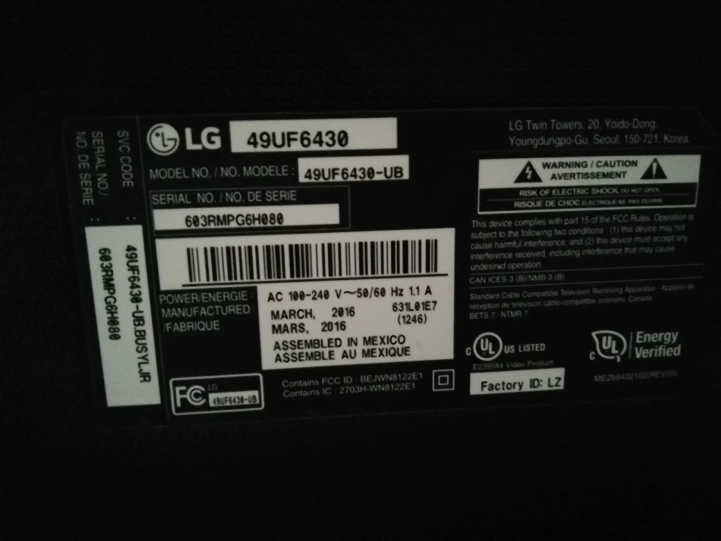 49' LG LED Smart TV image indicator(5)