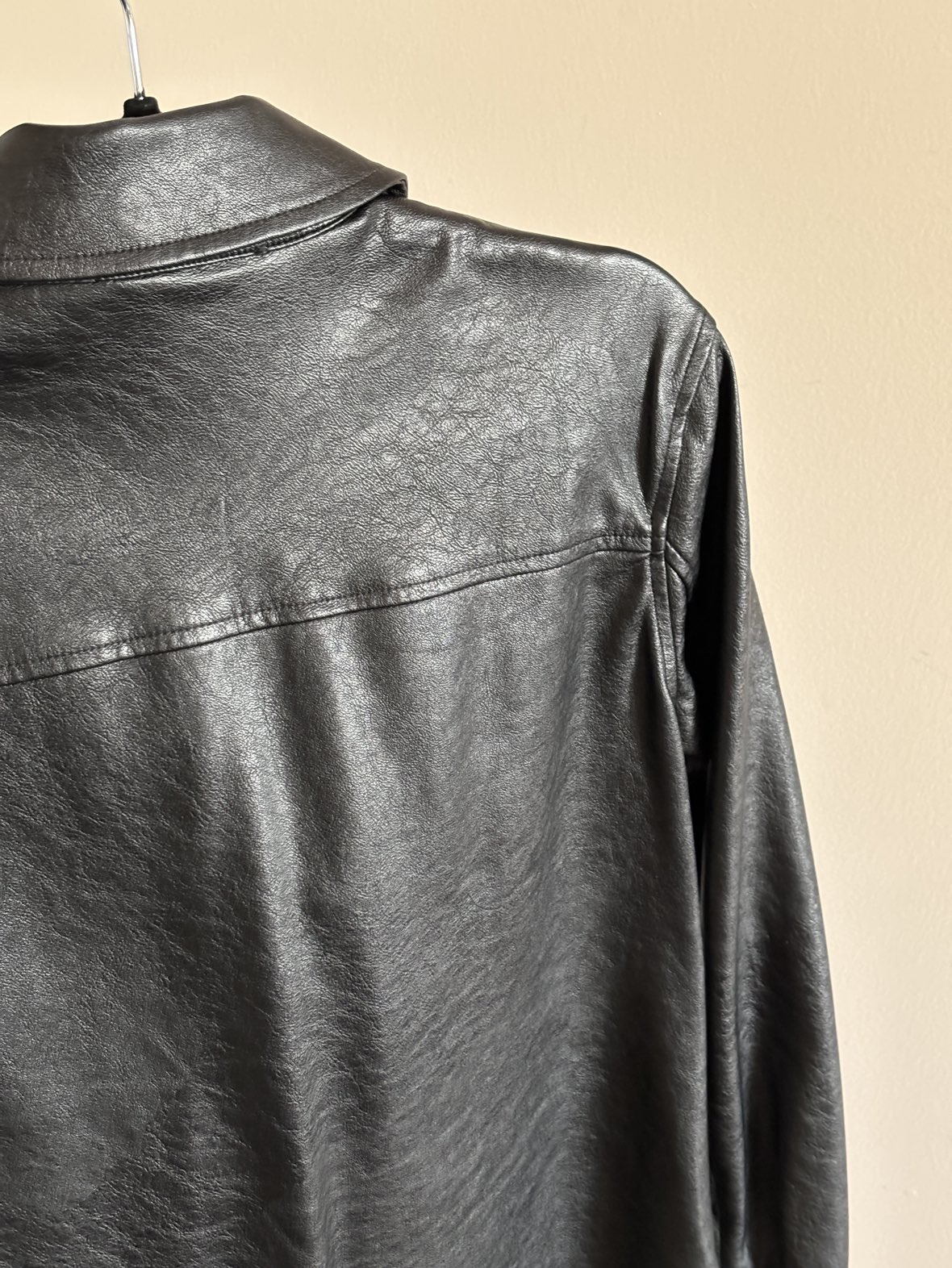 Dynamite Faux Leather Shirt (Size: S) - photo 5
