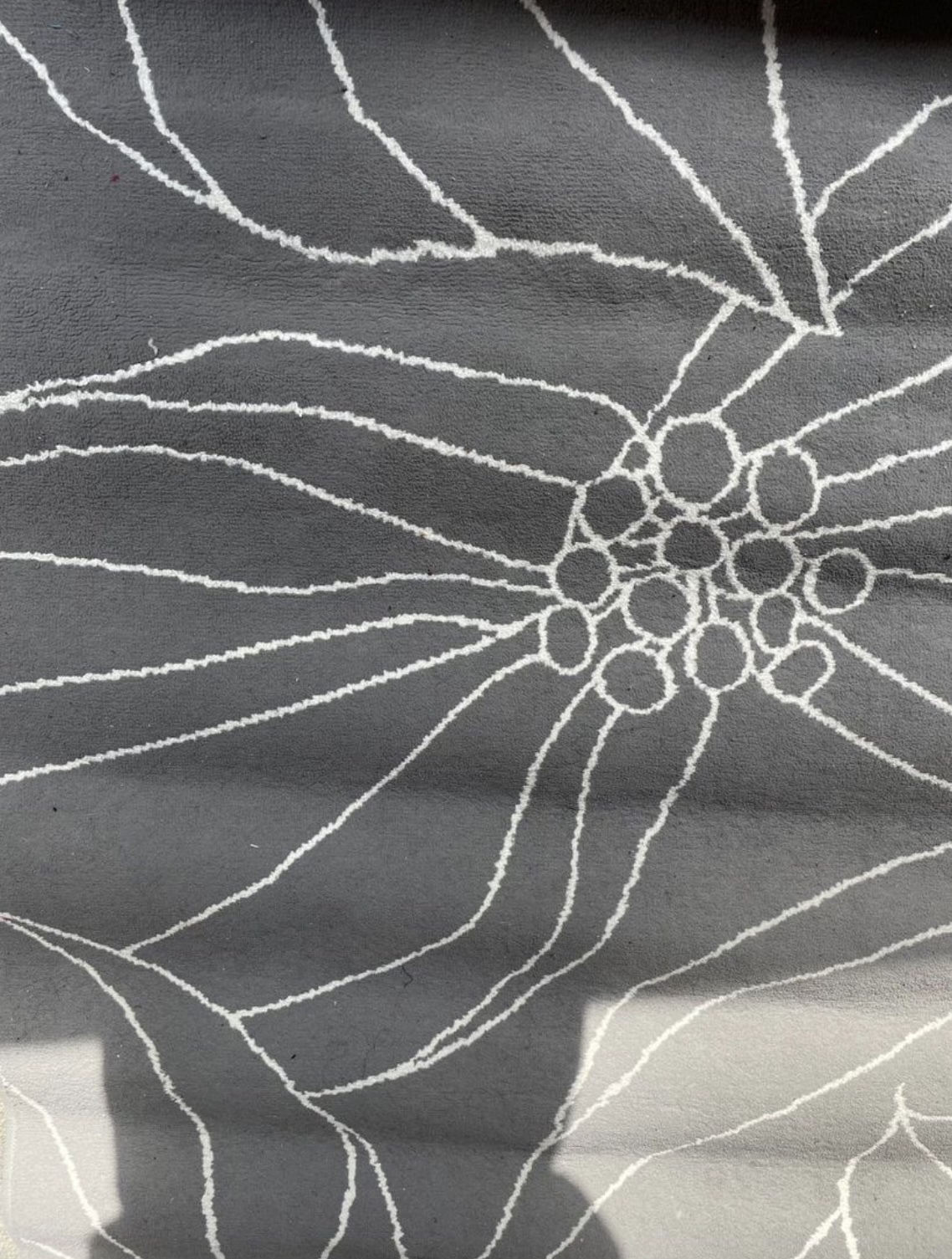 IKEA Grey Flower Detailed Carpet/Area Rug - photo 2