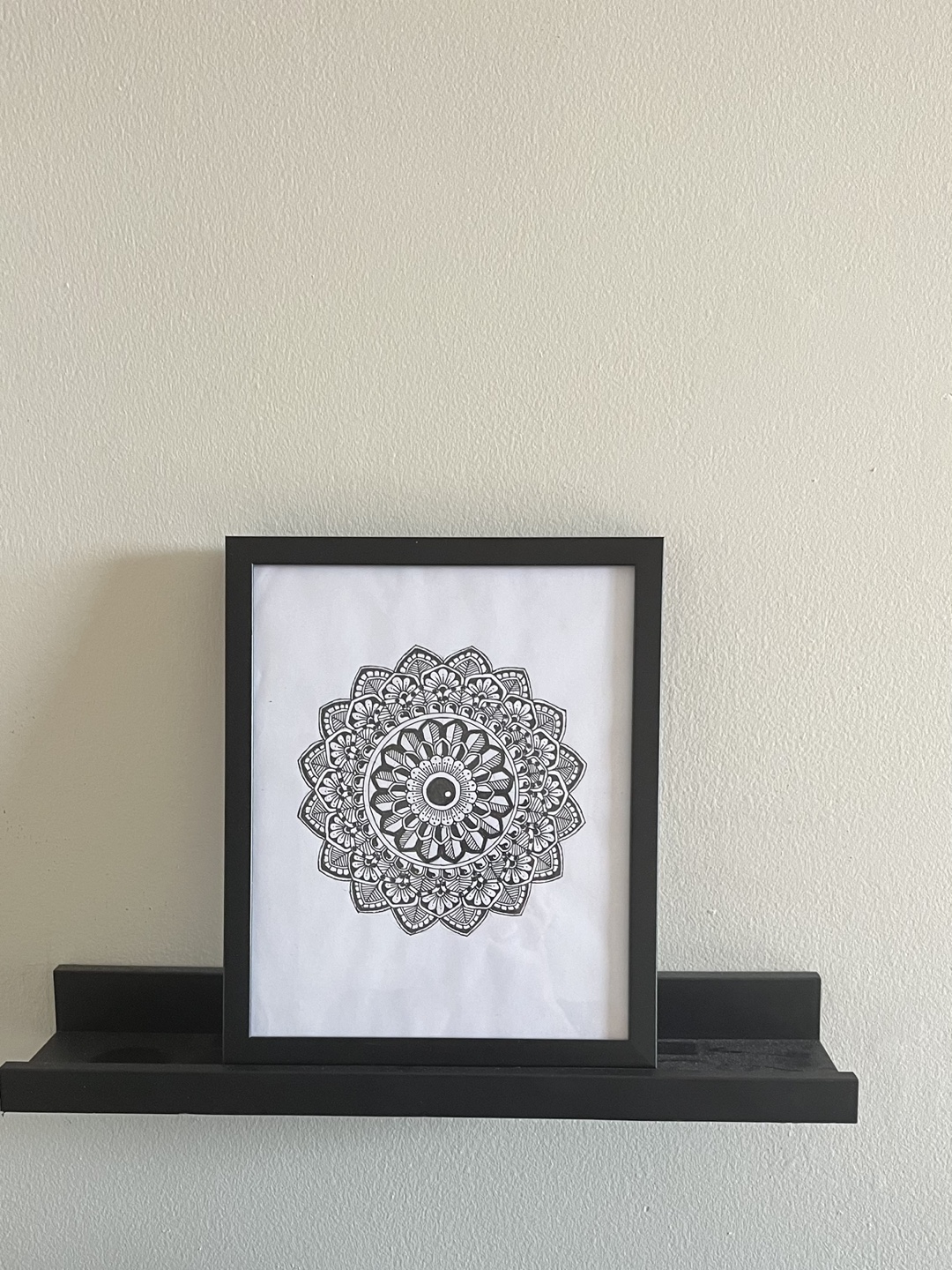 Mandala framed artwork.