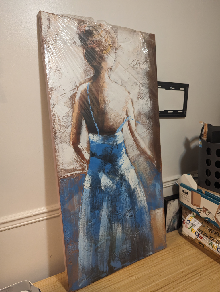 Lady in Blue Large Painting / not printed