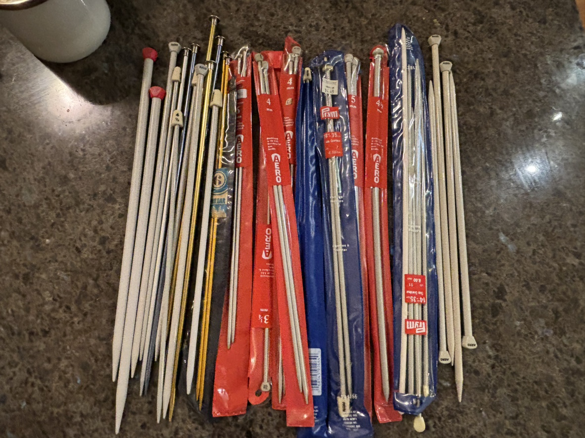 Lots of knitting needles
