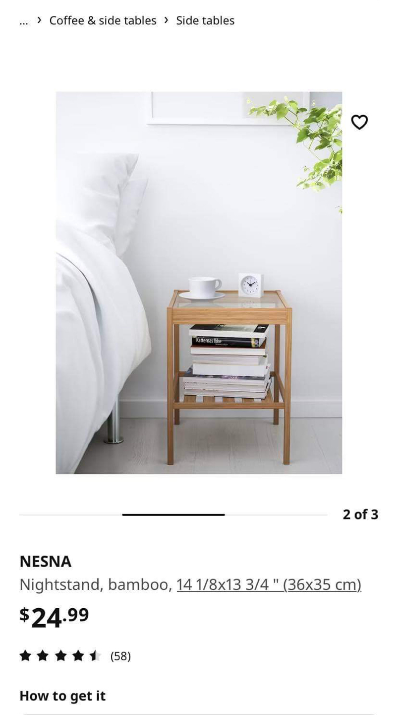 🧡IKEA bamboo nightstand (x2) - photo 5