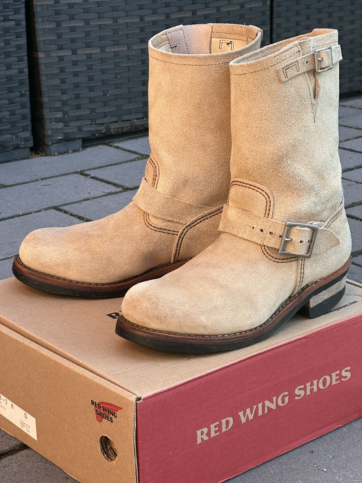 Redwing Shoes 8268 Engineer Abilene Rough Out Boots thumbnail