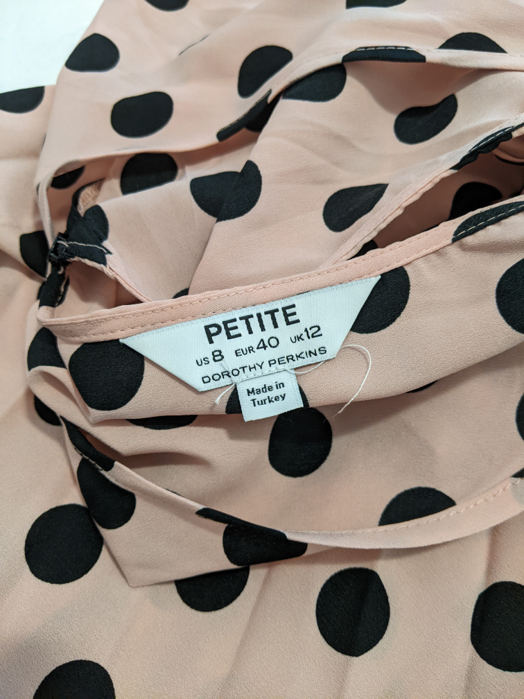 Pink polka dot halterneck sleeveless dress image indicator(5)