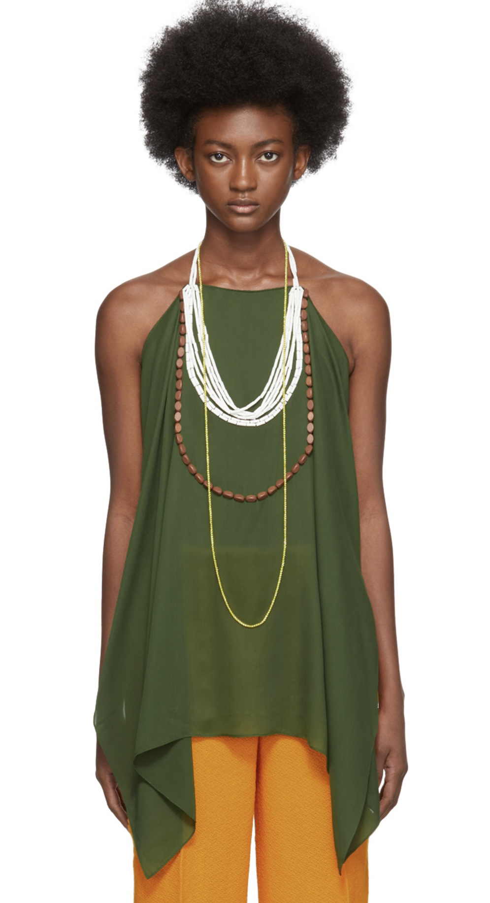 New with tags Jacquemus green halter top