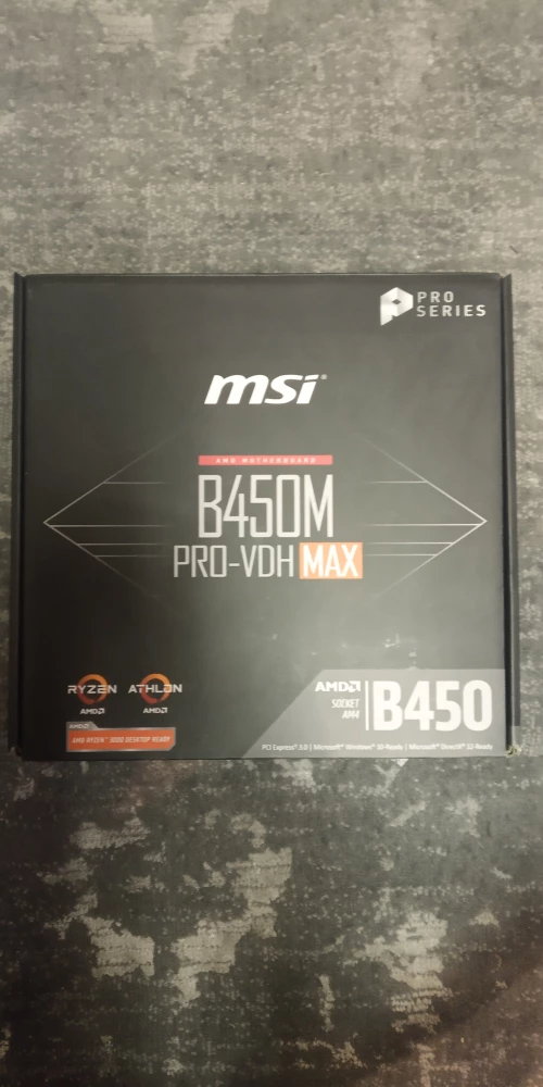 MSI B450M PRO-VDH MAX AM4 Motherboard - $75 Firm