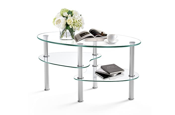 Oval Glass coffee Table thumbnail