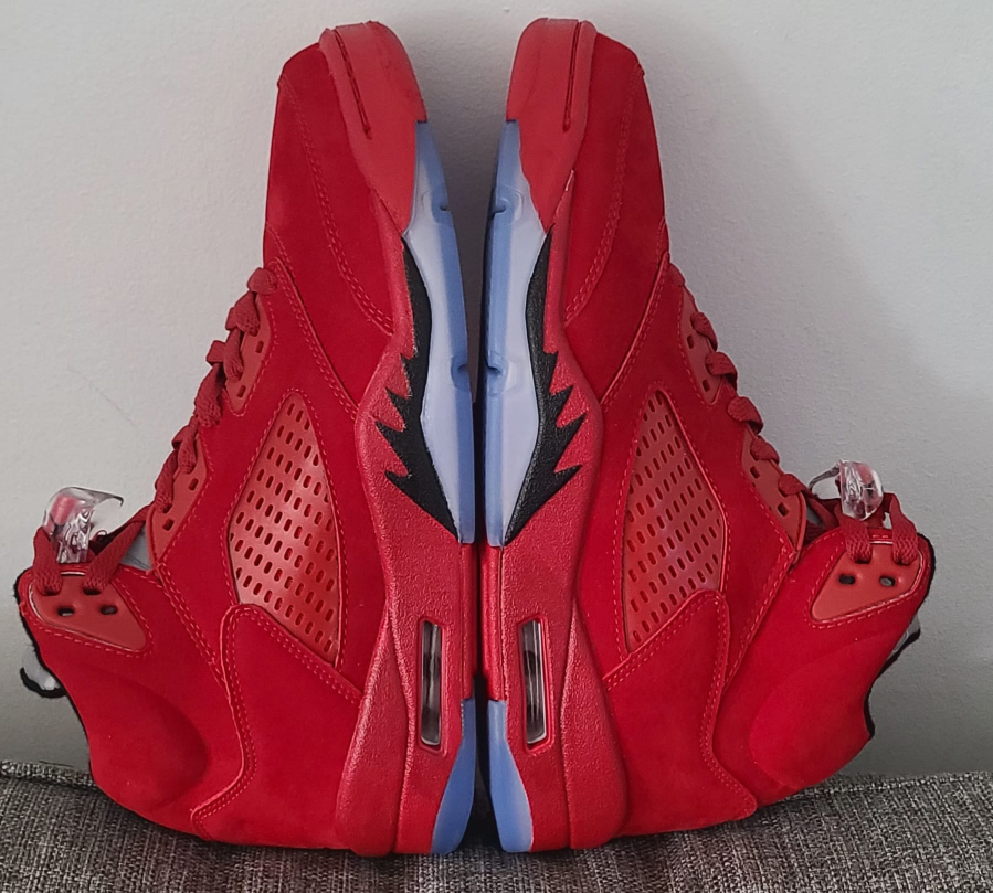 Jordan Retro 5 Red Suede shoe Basketball Shoes thumbnail