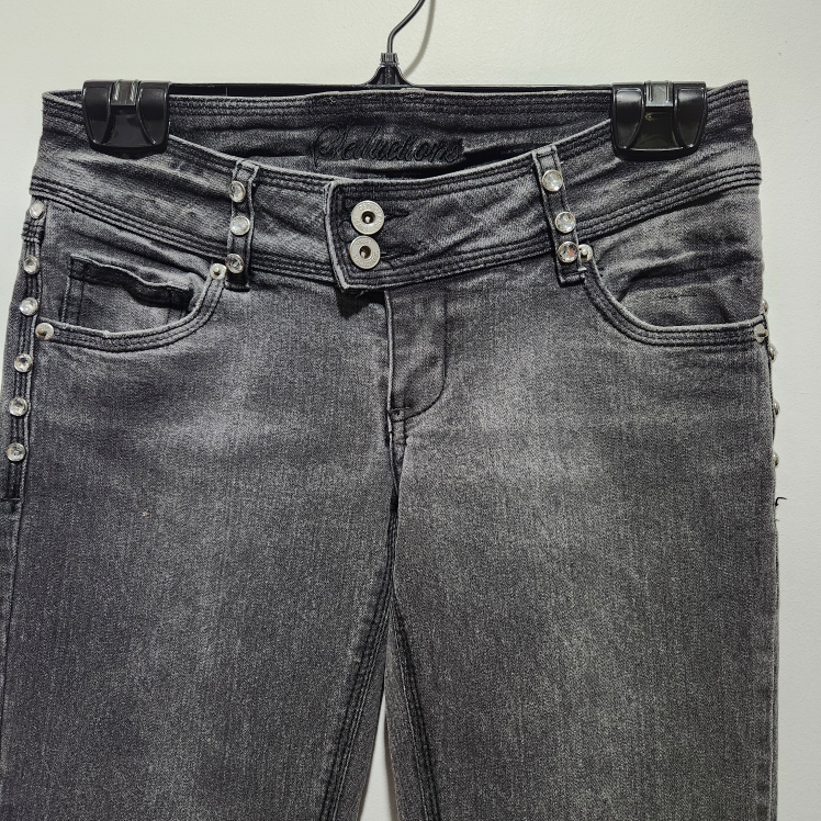 Woman's Faded Black Jeans