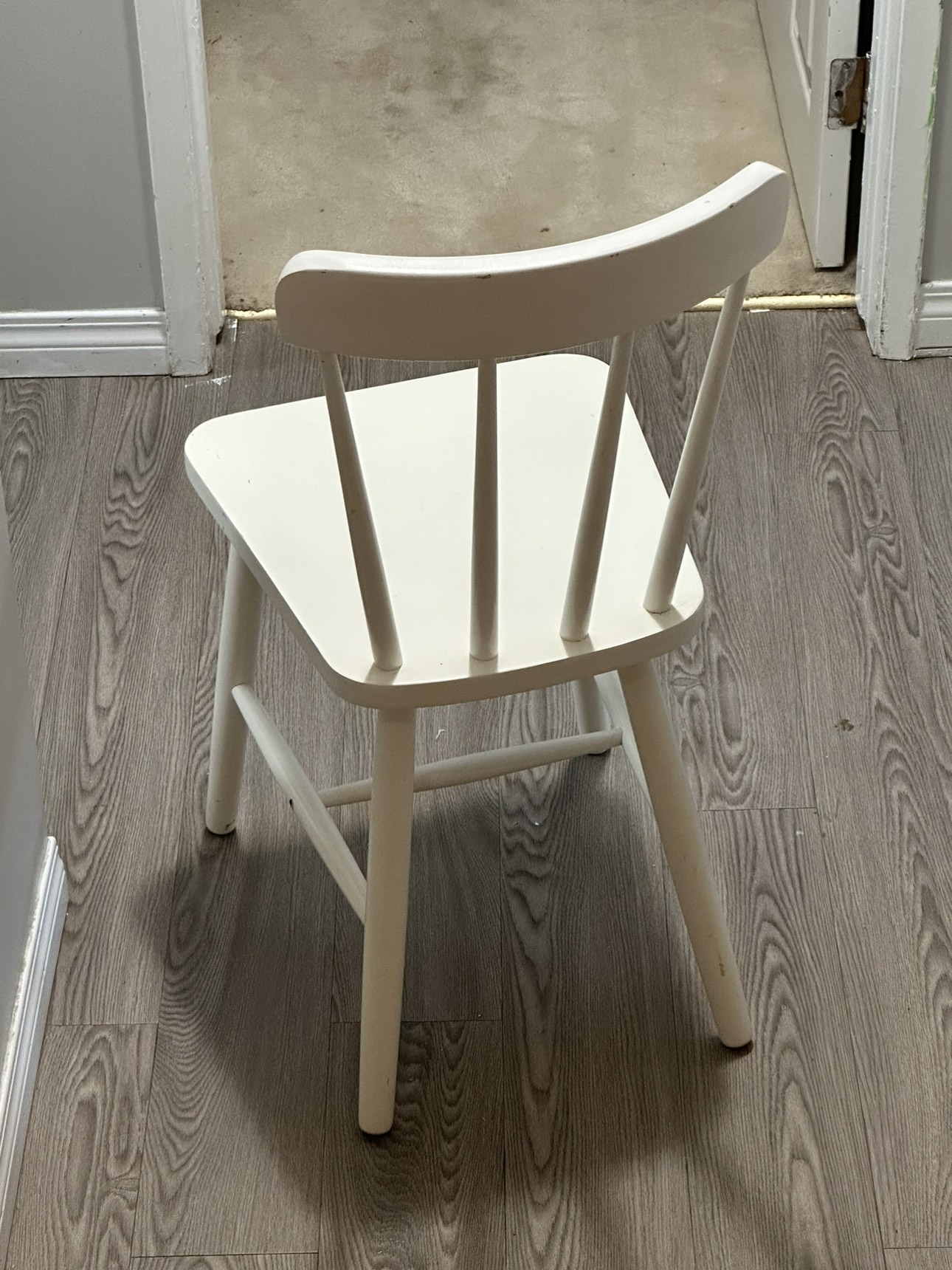Ikea white wooden chair