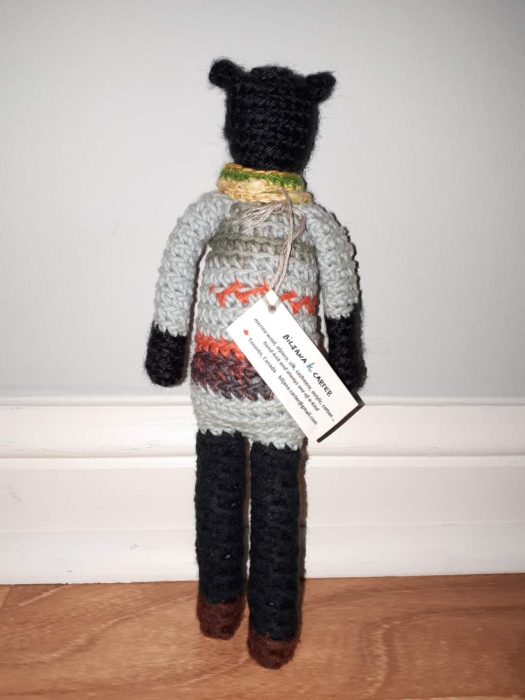 BNWT One of a Kind Hand Knit Doll by TO Artist Biljana K Carter - photo 2