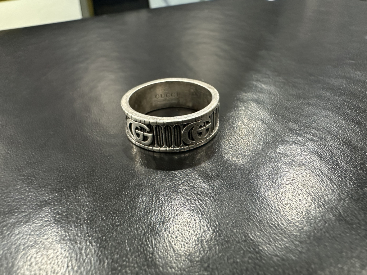 Gucci AG925 silver ring with double G - photo 2