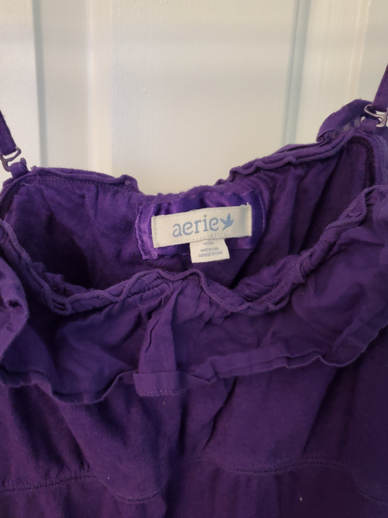 aerie slip on dress in blue and purple image indicator(2)