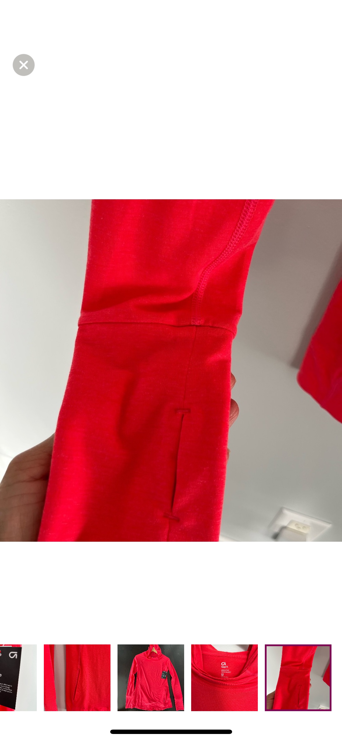 New with tags GapFit Coral hoodie XS image indicator(5)