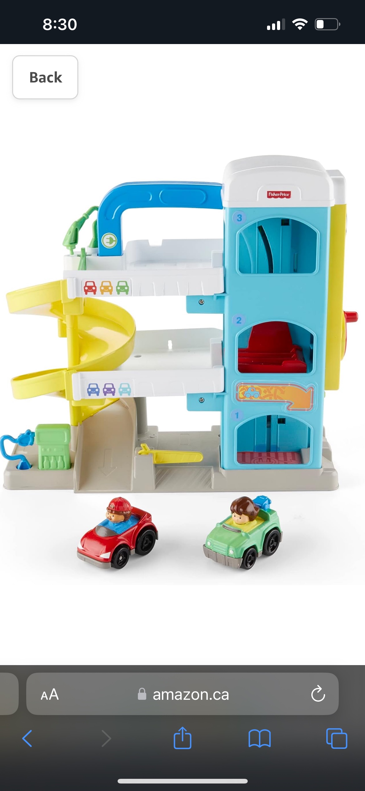 Little people  garage + 3 cars thumbnail