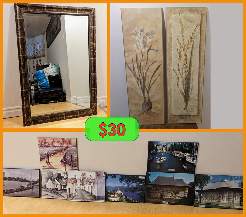 Vintage Mirror, vintage paintings for free with your purchase thumbnail