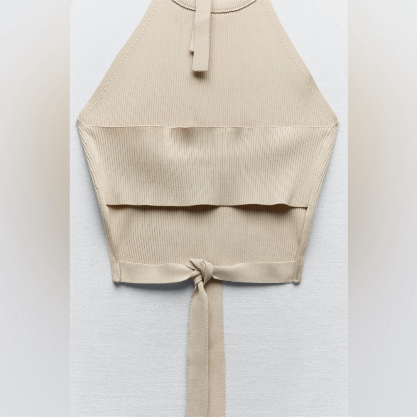 NEW Zara knitted halter top S image indicator(4)