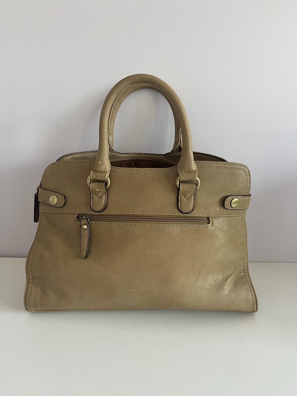 Beige David Jones Purse (13” wide) thumbnail