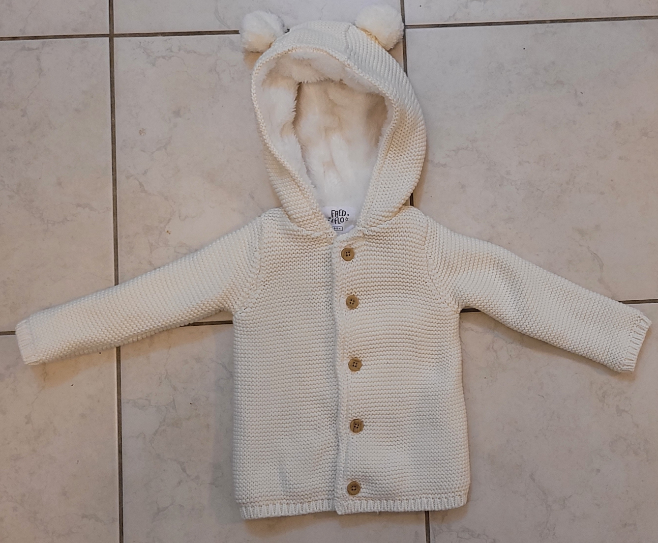 9M Cream Bear Sweater