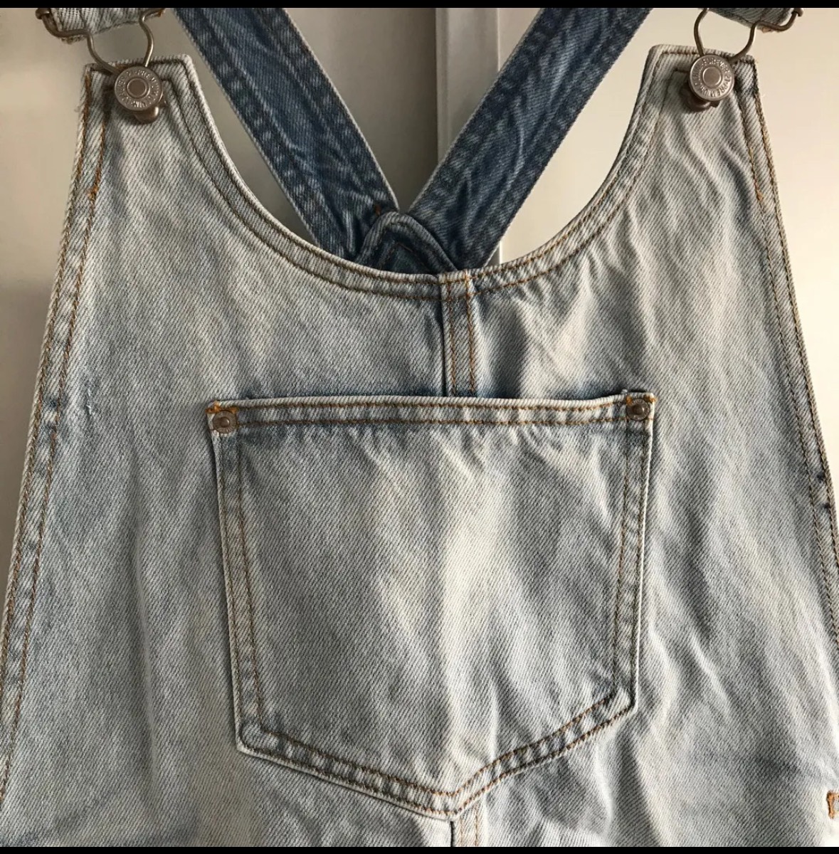 F21 Light Denim Skirt Overalls - Size 25 image indicator(3)